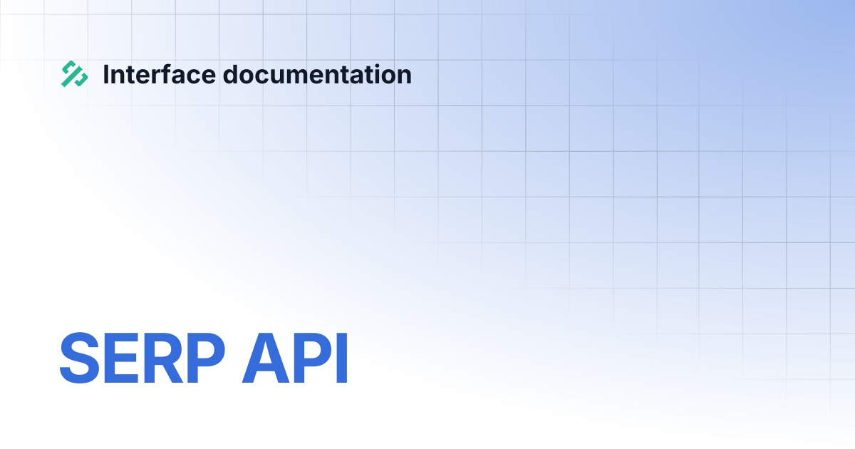 SERP API | 繁體中文 | Interface documentation