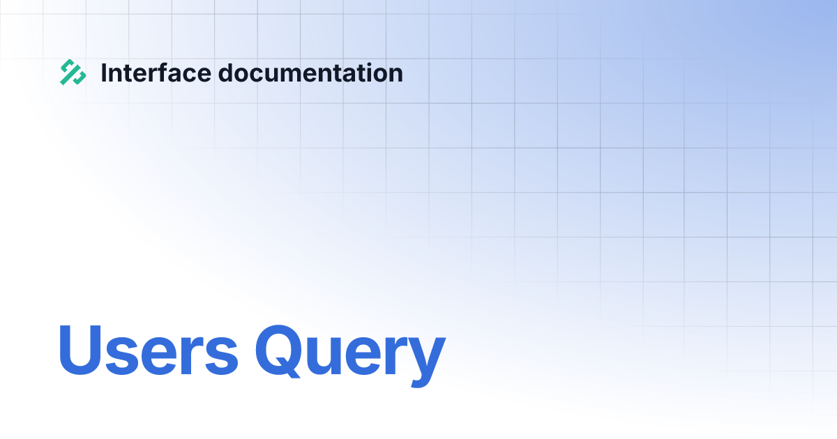 Users Query | Interface documentation